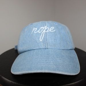 "Nope" Cursive Adjustable Dad Hat